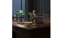 Rearing Horse and Celestial Being Sculpture Elegant Luxury Feathered Man and Horse Figurine Bronze Finish Resin Sculpture
