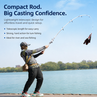 Kids Telescopic Fishing Rod 1.6m White Fiberglass Lure River Fishing