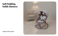 Bluetooth Enabled Automatic Rocking Cradle Adjustable BA and Ckrest Electric Baby Cradle Lie-Flat Position Infant Rocker Built-in Music for Infants, Newborns, Toddlers, Rest Time, Living Room, Bedroom, Indoors