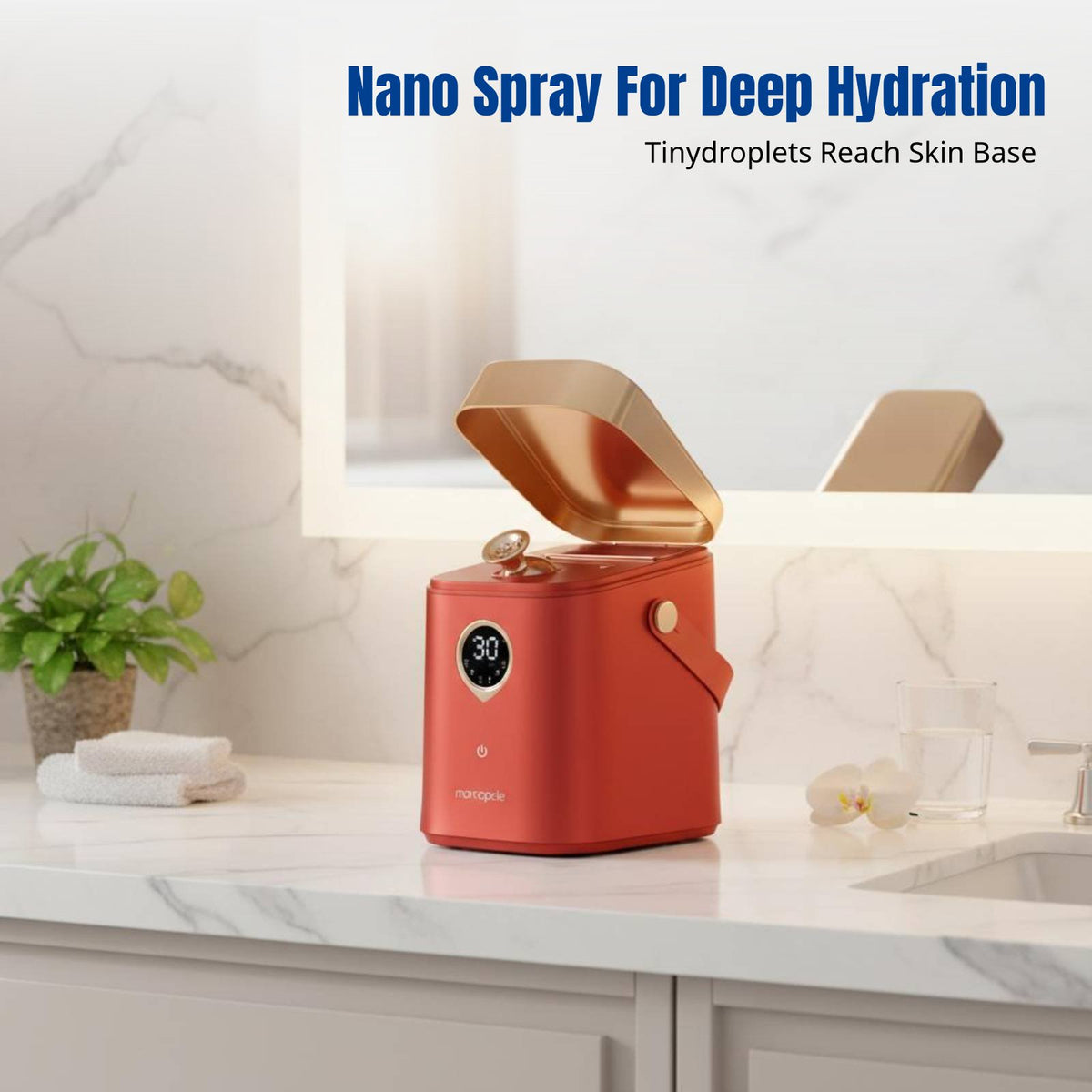 Facial Humidifier, Nano Hot & Cold Mist, Home Hydration, Deep Moisturizing, 6 Modes, Skincare