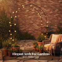 Sturdy and Long-Lasting Wrought Iron Flower Arch Weather Resistant Outdoor Archway Trellis Multi-Scenario Use Metal Garden Arch Heavy Duty for DIY Enthusiasts, Homeowners, Event Planners, Yard, Patio, Party