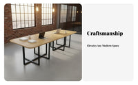 Modern Design Conference Table and Chair Bundle Versatile Nesting Conference Table Set Long-Lasting Construction Office Furniture Space-Saving Design for Business Professionals, Team Leaders, Meeting Room, Training Center, Lounge Area, Boardroom