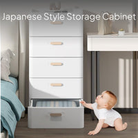 Plastic Storage Cabinet with Drawers, Multi-Layer Organizer