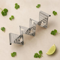 Stainless Steel Taco Stand Perforated Tableware Rust-Resistant