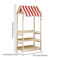 Children's Book and Toy Organizer Freestanding House-Style Shelf Accessible