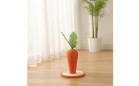 Carrot Scratching Post Sturdy Cat Scratching Post Scratcher with Toy Leaves Adorable Pet Supply Cute for Cats, Living Room
