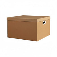Lidded Cardboard Box with Lid Household Storage Stackable Design for Students