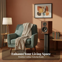 2 Pieces Floor Speaker Stand Shock-Absorbing Bookshelf Speaker Stand Solid Steel Construction for Home Theater Enthusiasts, Audiophiles, Living Room