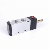 Inline Pneumatic Directional Control Valve Airtight Pneumatic Valve with Manual Override Long Service Life Easy to Assemble for Machinists, Automation Projects, Equipment Repair