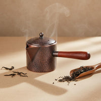 Copper Kettle Uncoated Interior Copper Tea Kettle Dripless Spout Teaware