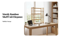 Space-Saving 2-Tier Desk Rack Minimalist and design 2-Tier Desk Shelf Multi-Functional Desktop Organizer Easy Assembly for Office Workers, Students, Study Room, Kitchen Counter, vanity Top