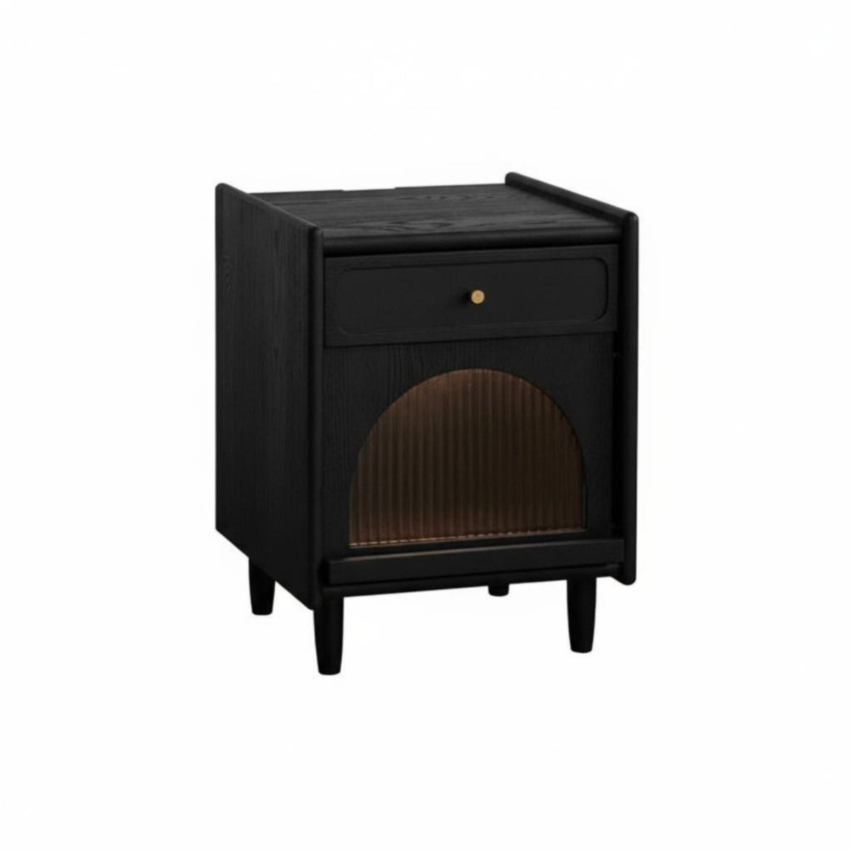 Italian design Single-Drawer End Table with Open Shelf Minimalist Design Nightstand Clean Lines Bedside Cabinet Sturdy Construction for Homeowners, Adults, Students, Guest Room