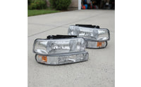 car Replacement Headlight Assembly Clear Lens Headlight Assembly Chrome Housing Lamp for Truck Owners