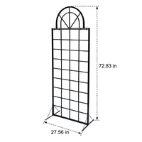 2 Pack Extra Large Iron Garden Trellis for Climbing Plants, 171-200cm, 70cm Wide Matte Black Plant Support, Country Style