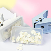 Cute Design Mini Hole Puncher Easy to Clean Single Hole Punch Portable Loose-Sheet Binding Tool 10 Sheet Capacity for Students, Crafters, School, Scrapbooking
