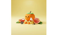 Decorative Accent Pomelo Character Figurine Creative Car Console Screen Topper Soft PVC Material Cute Fruit Doll for Desk, Office