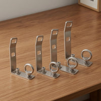 4 Pieces Stainless Steel Load Stop Brackets with Tie-down Rings Corrosion-Resistant Load Stop Bracket Rustproof Tie down Loop Long-Lasting for Contractors, Outdoor Enthusiasts, Roof Racks, Cargo Hauling, Road Trips