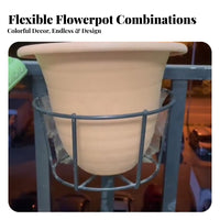 Railing Planter storage areaSaving floral Pot Stand Easy Installation for casement