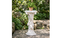 Pedestal Column Vintage Column Pedestal Carved Display Stand for Patio