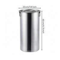 Stainless Steel Storage Bucket Tall Stainless Steel Bucket Easy to Clean Kitchen Supply