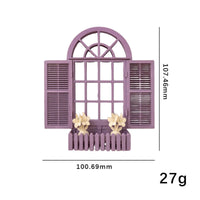 Realistic Look Dollhouse Window Model Detailed Frame 1:12 Scale Window Decoration Shutter Design