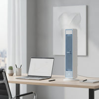 Battery Operated Desktop Vertical Fan Cordless Rechargeable Fan with Handheld Controller Compact Lightweight for Office Workers, Students, Desk, Bedroom, Dorm Room