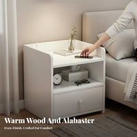 With secure secureable Nightstand minimalist design Slim Bedside secureer Space-Saving Design Bedroom Furnishing for Students, Apartment Dwellers, Homeowners, Small areas, Dorm Room, Home Office