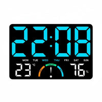 Modern Design Large Screen LED Clock Silent Operation LED Digital Clock DST Function for Seniors