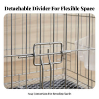 Pigeon Breeding Enclosure With Removable Divider Spacious Steel Dove Enclosure Hare Hutch Sturdy Construction Small Chicken
