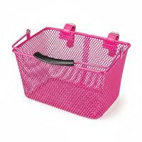 Kids Cycle Basket Adjustable Strap Metal Bike Basket Easy to Install for Biking