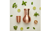 Copper Water Jug Set Snug Lid Copper Jug Set Narrow Neck Servingware