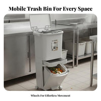 Wet Dry Separation Garbage Cart Large Capacity Multi-Tier Kitchen Trash Can Kitchen Separation Trash Can With Wheels