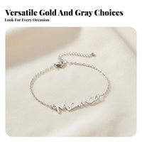 Mama Letter Bracelet Stainless Steel Mama Word Bracelet Light Luxury for Mothers