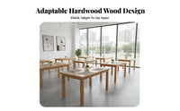 Sturdy Rectangular Dining Table with Stools Easy to Clean Cafeteria Furniture Waterproof Restaurant Seating Stain-Resistant for Cafeteria Operators, Catering Business Managers, Restaurants, Cafeterias, Quick-Service Shops