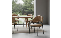 Channel Tufted Side Chair Light Luxury Upholstered Dining Chair Ergonomic Design Household Furniture for Kitchen, Restaurant, Home Office