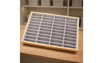 Cloth-Lined-Lined Bracelet Display Tray Rectangular Jewelry Display Tray Compartments Storage Organizer Safeguarding