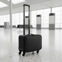 Makeup Trolley Case Layered Design Makeup Trolley Bag Full Rotation Wheels Rolling Train Case for Travel, Salon