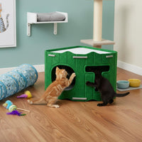 Scratch Resistant Felt Cat Cave Claw-Friendly Felt Cat Condo Space-Saving Pet Furniture For Multiple Cats