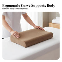 Removable Washable Cover Ergonomic Memory Foam Pillow Pressure Relief Wave Memory Foam Pillow Soft Velvet Material for Adults, Spa