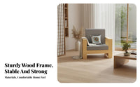 New Chinese design Wood Frame Couch Set Small Space suitable Upholstered Sectional Couch clean-lined contemporary Design Living Room Furniture Spacious Seating for Homeowners, Apartment Dwellers, Office Workers, Home, Reception Area