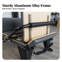 Pilates Reformer Bed Multi-Functional Aluminum Pilates Reformer Full-Body Workout Core Training Machine for Fitness Enthusiasts, Beginners, Gym