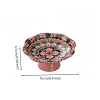 Chinese Tea Snack Tray Elevated Design Raised Ceramic Snack Plate Easy to Clean