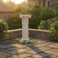 Roman Column Pedestal Architectural Classical Pedestal Decorative Roman Column for Patio, Courtyard, Balcony