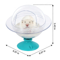 Transparent Hamster Sand Bath and Hamster Toilet, 16cm Hamster Sand Bath with Splash Basin for Small Animal Hygiene