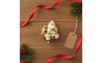 Santa Figurine with Dog Resin Santa Figurine Festive Table Ornament for Collectors, Bookshelf
