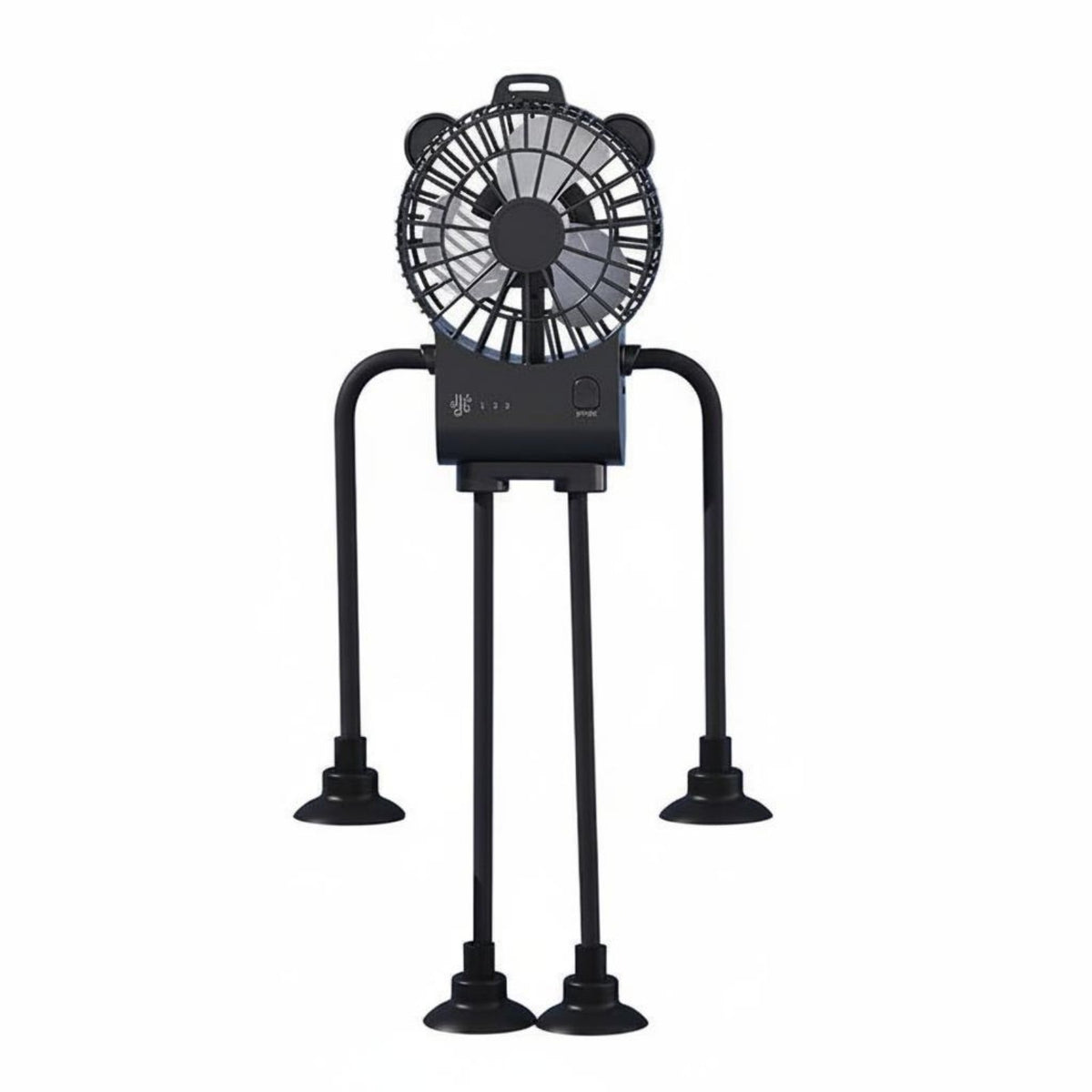 Handheld USB Robot Fan Multifunctional Suction Cup Fan 3 Speed Settings Personal Appliance Quiet Operation for Kitchen