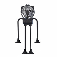 Handheld USB Robot Fan Multifunctional Suction Cup Fan 3 Speed Settings Personal Appliance Quiet Operation for Kitchen