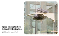 Stable Structure Suction Cup Feline Capsule Transparent Design Pet Supplies 360° Panoramic View for Apartment Dwellers, Indoors, Living Room, Sunroom, Glass Doors
