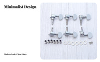Folk Guitar String Knobs Stays Perfectly Adjusted Folk Guitar Machine Heads Exposed Gear Machine Heads Sturdy 3-on-a-Plate