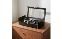 Watch Storage Box Dustproof Clear Top Watch Collection Box Soft Cushioned Pillows Lockable for Closet